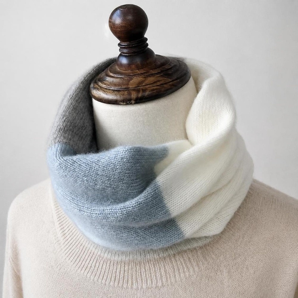 Infinity Scarf Knit - Écharpe infinie à empiècements doux et