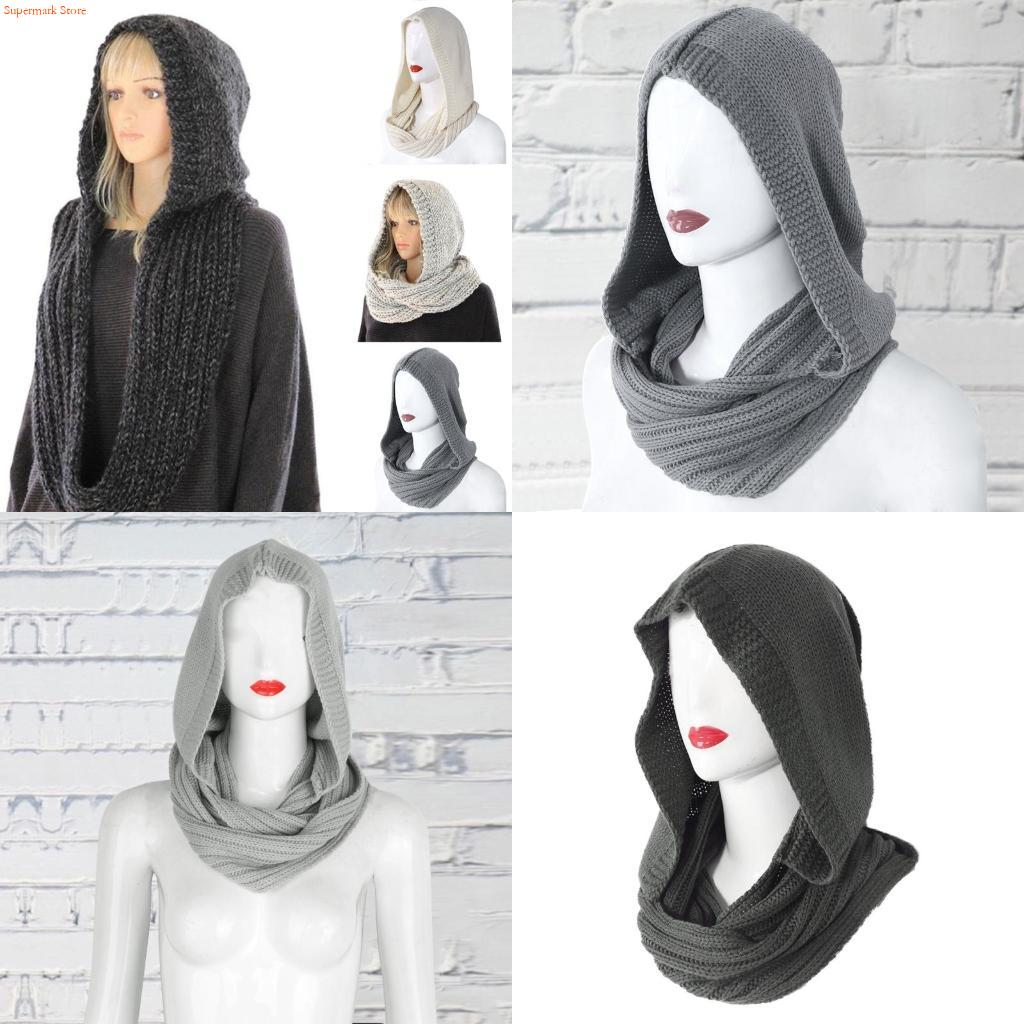 Infinity Scarf Knit - Q5WE hiver femmes épais câble tricot