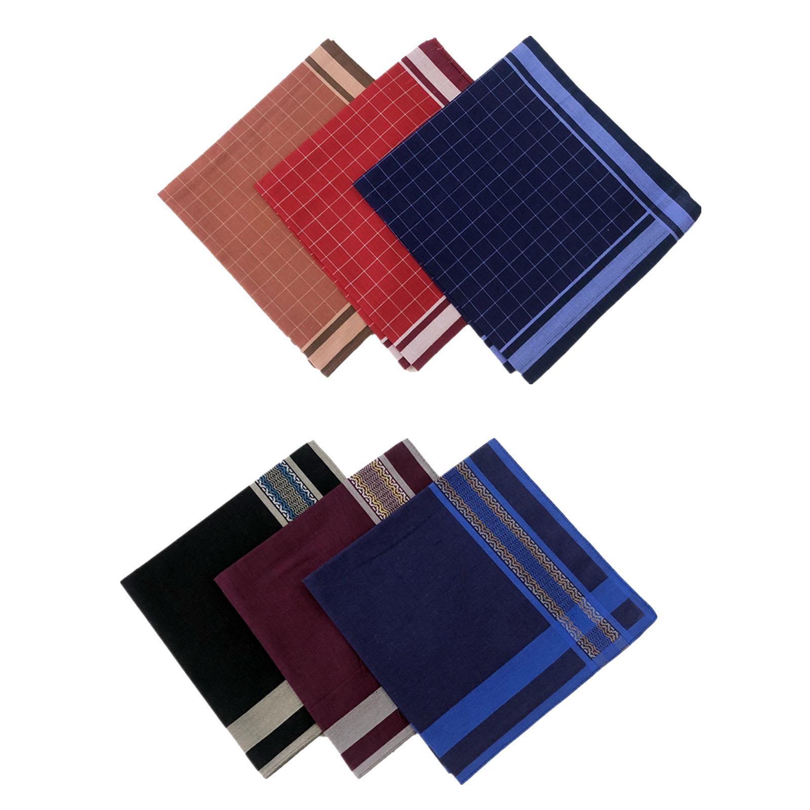 Handkerchief Cotton Men - 6 Pièces de Mouchoirs en Tissu