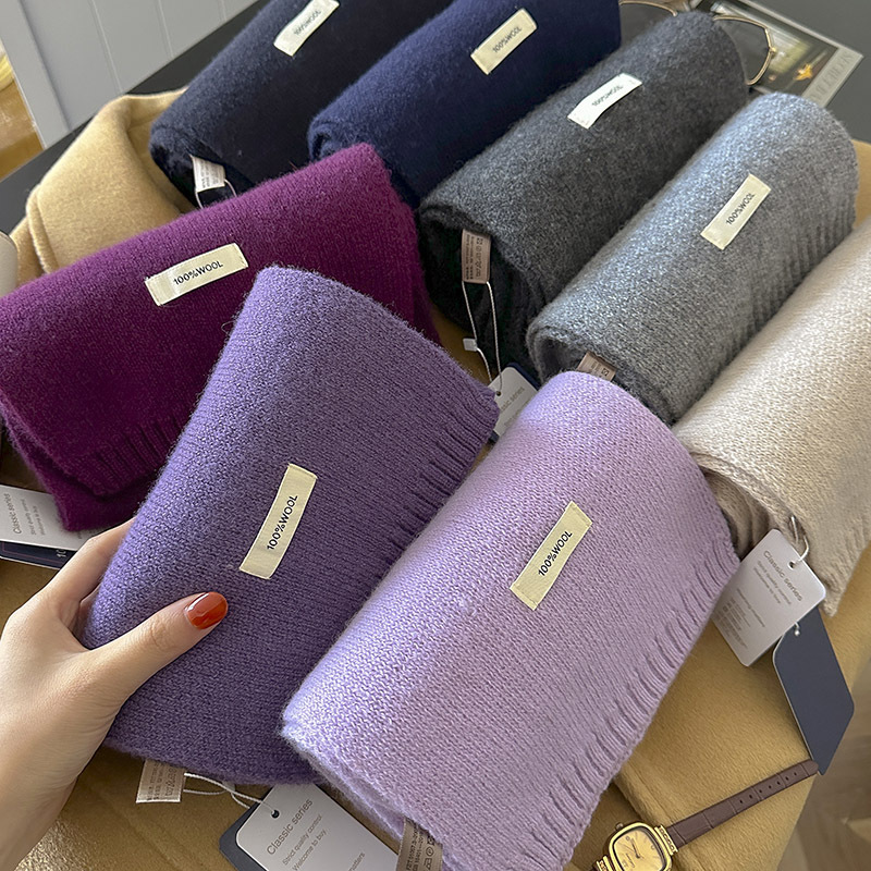 Muffler Men Wool - Écharpe en pure laine 48 couleurs,