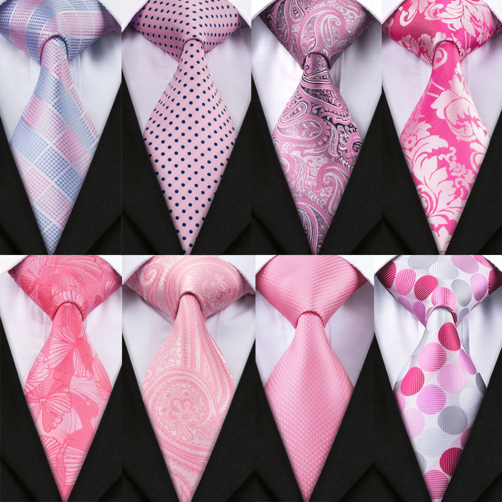 Silk Tie Striped - Erra. Wang-Ensemble de cravates roses pour
