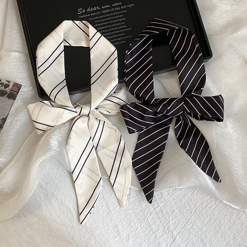 Silk Tie Striped - Nouvelle écharpe d'été en soie rayée,