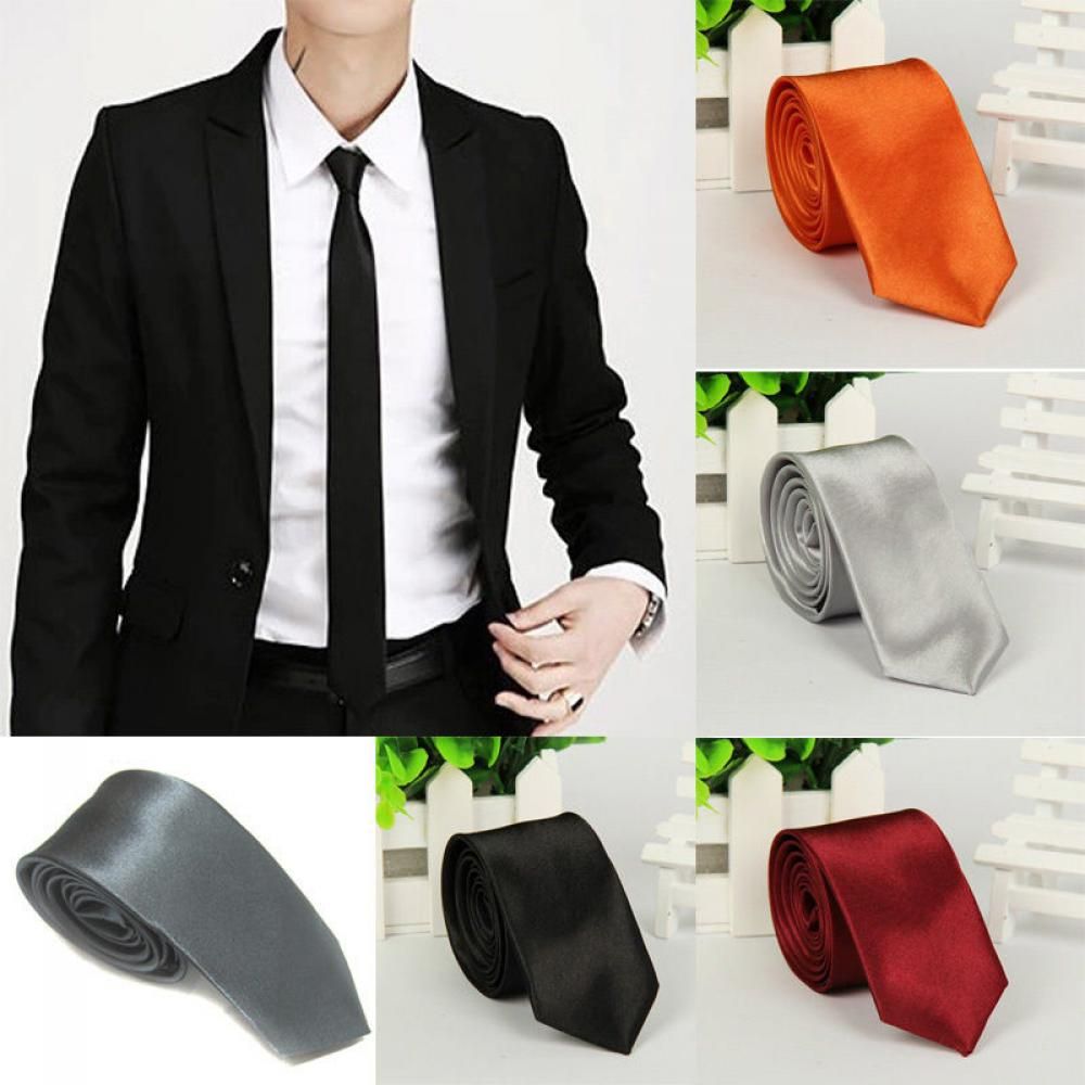 Skinny Tie Men - Cravate de mariage en soie, coupe