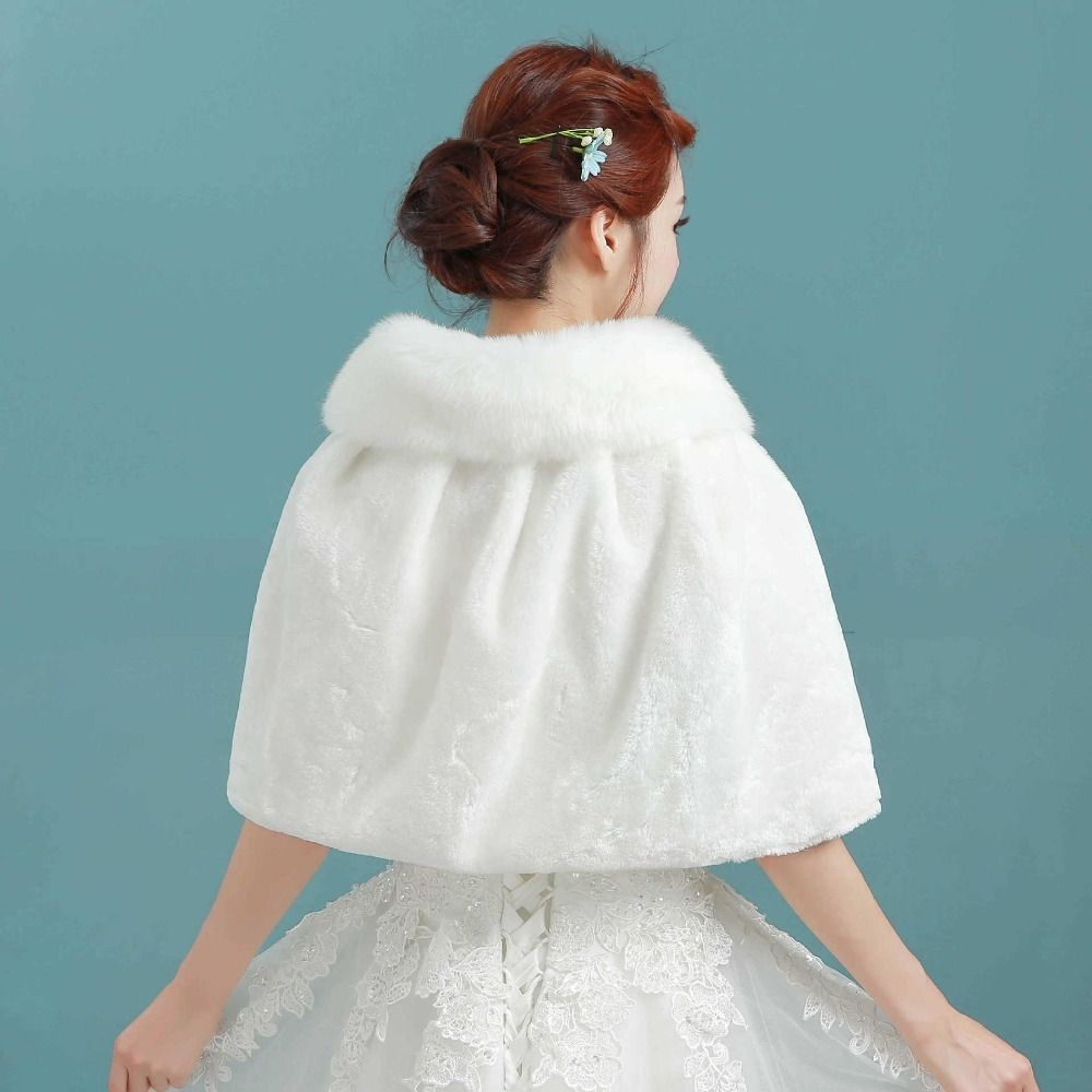 Blanc femmes hiver épaissir pe - Stole Wedding Shawl avis et prix